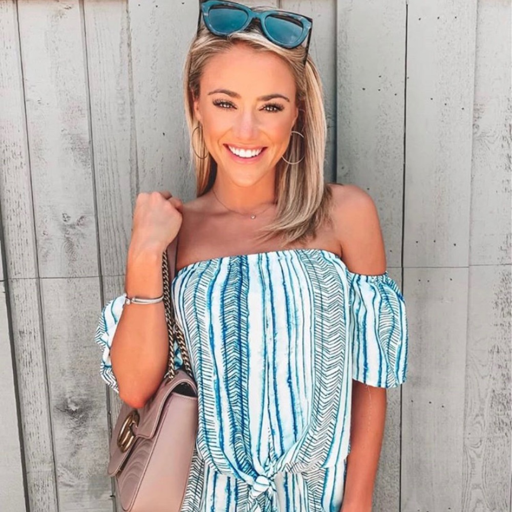 Pink Lily Boutique off the shoulder blouse